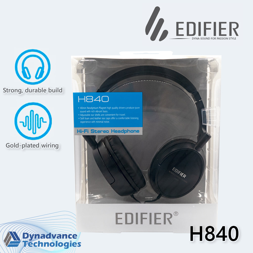 Edifier H840 HI-FI Stereo Headphone Audiophile Over-the-ear Headphones [Black] Powerful sound designed for comfort