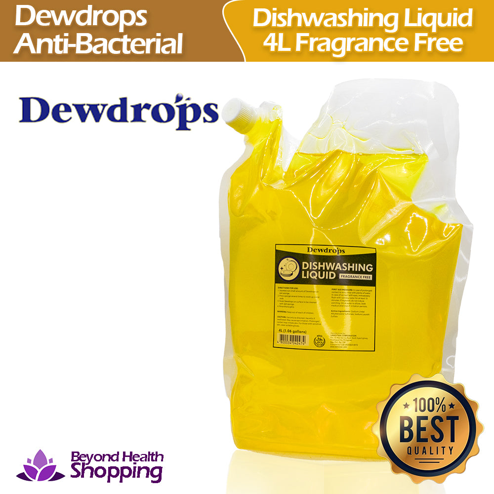 Dewdrops Dishwashing Liquid Fragrance Free 4L(1.06 gallons)