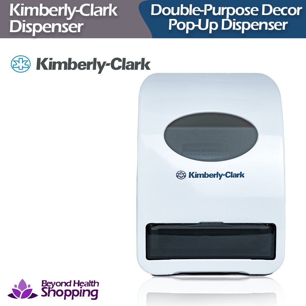 Kimberly-Clark Double Purpose Decor-Pop-Up Dispenser(White-Gray)With Toothpick Holder Table Napkin Holder