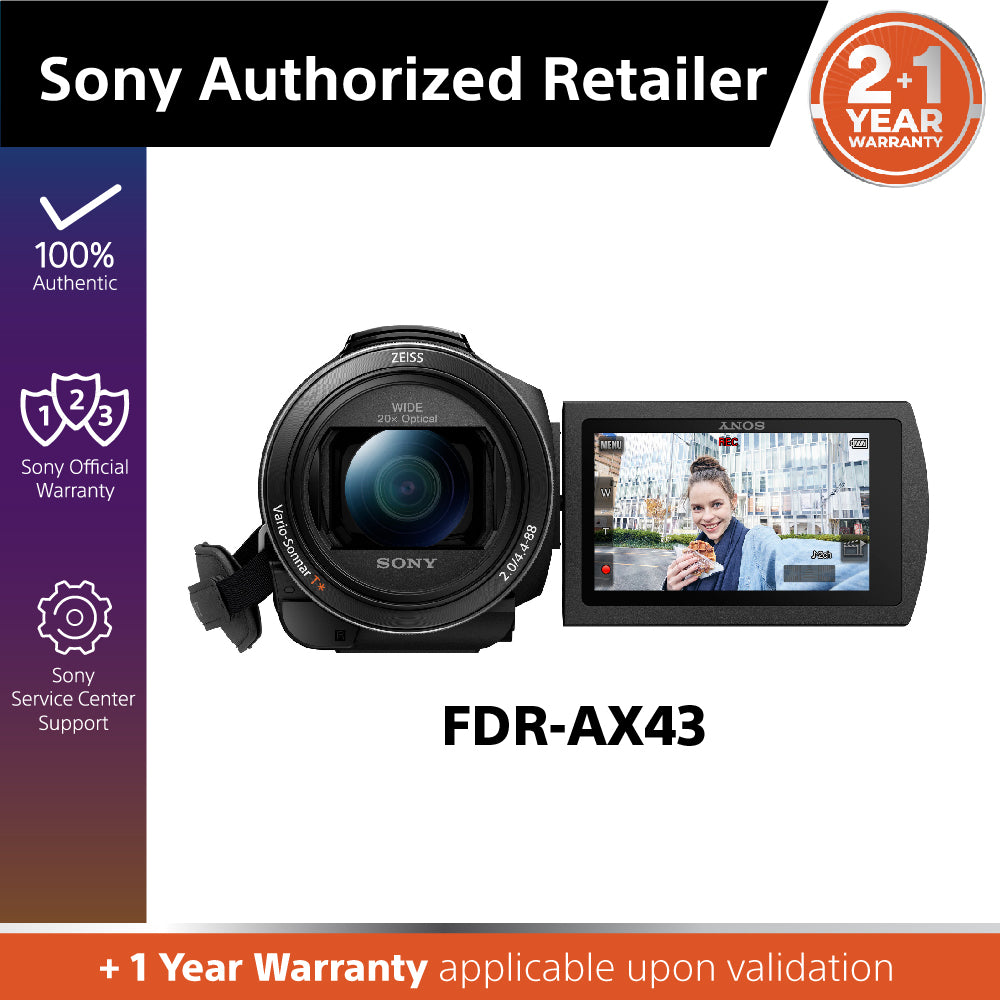 Sony FDR-AX43/ AX43 4K Handycam® with Exmor R™ CMOS sensor