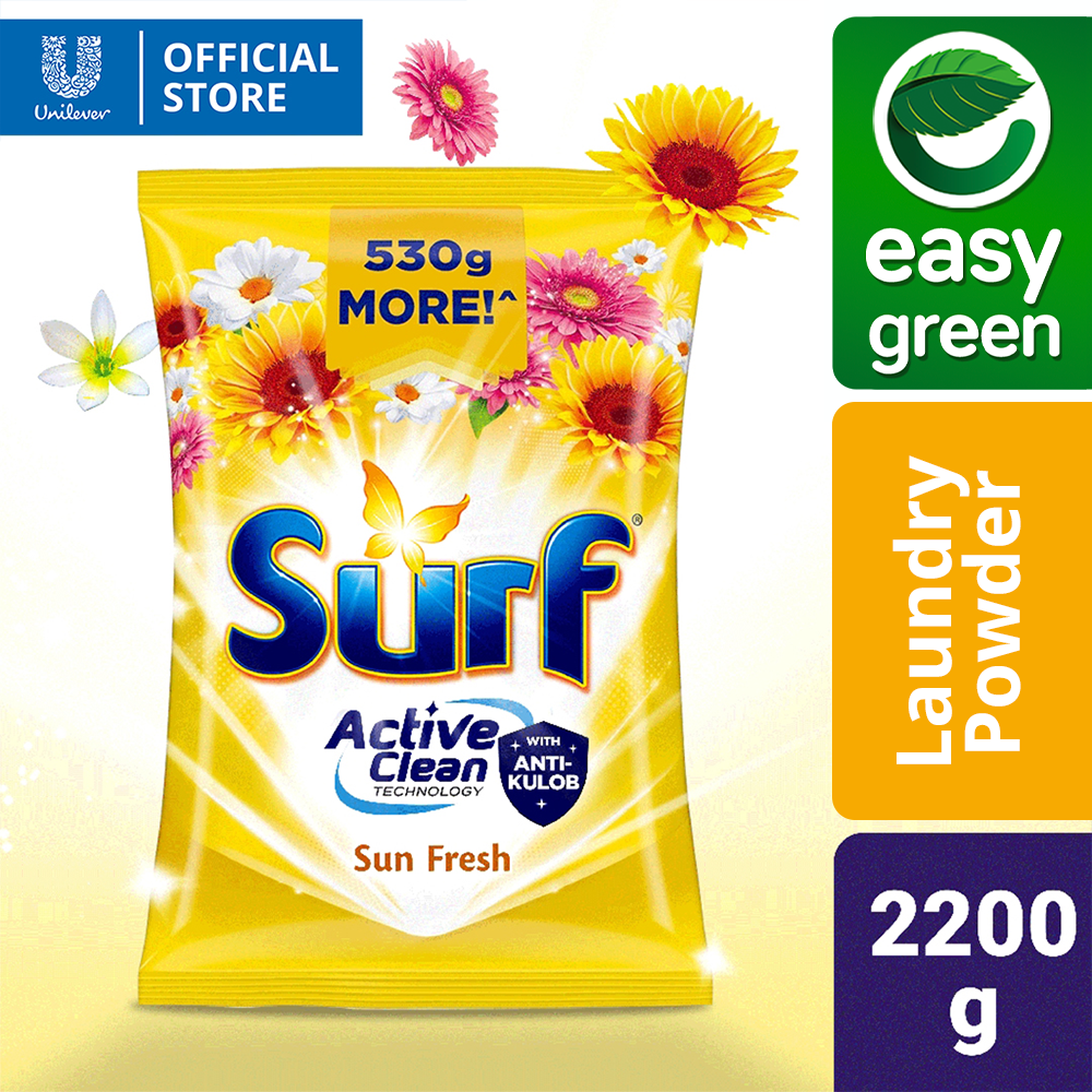 Surf Sun Fresh Laundry Powder Detergent 2.2kg Pouch