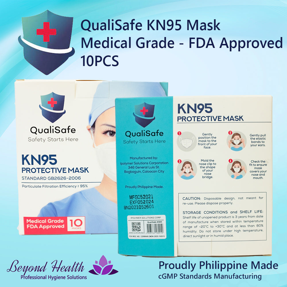 QualiSafe 5 Ply [White] KN95 Protective Mask 10Pcs