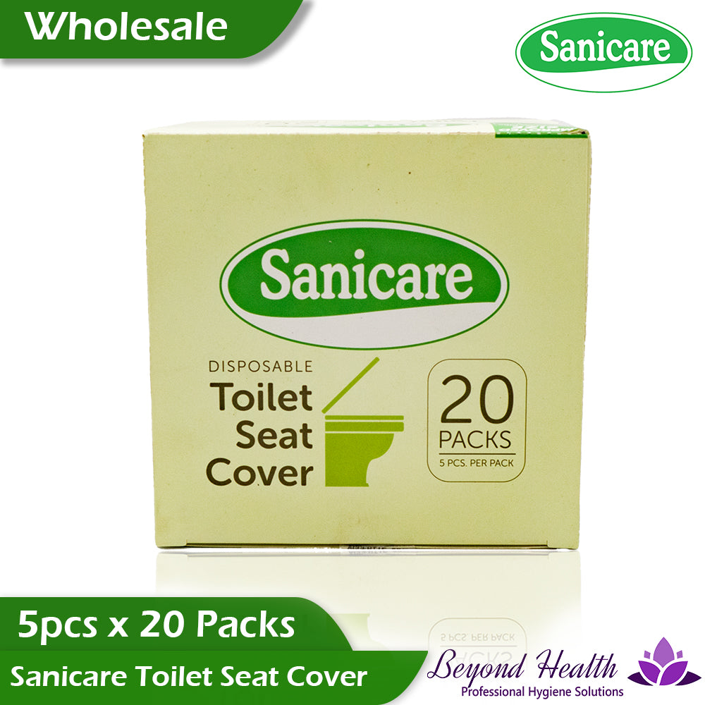 Wholesale Sanicare Disposable Toilet Seat Cover [20 Packs(5pcs. Per Pack)] BIGGER SAVE