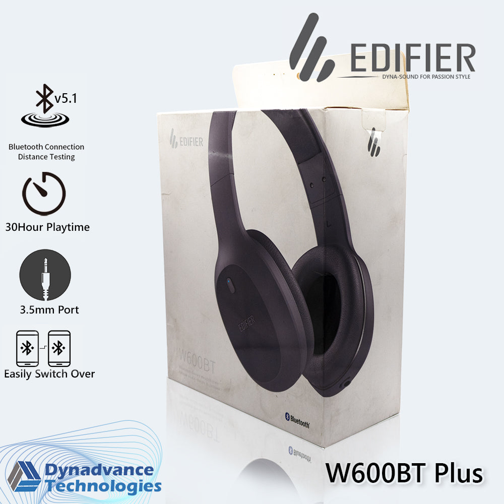 Edifier W600BT Bluetooth Stereo Headphones Soft over-ear pads for all-day comfort