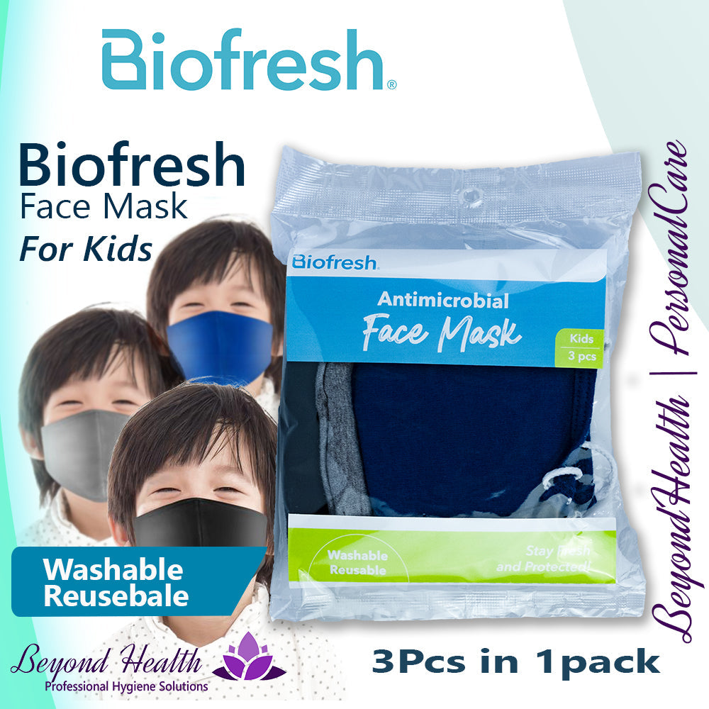 Biofresh® Antimicrobial Face Mask for Kids [3pcs in 1 Pack] Printed [Boy's] Washable and Reusable
