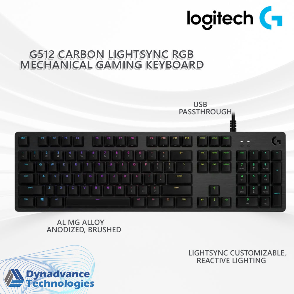 Logitech G512 LIGHTSYNC RGB MECHANICAL GAMING KEYBOARD