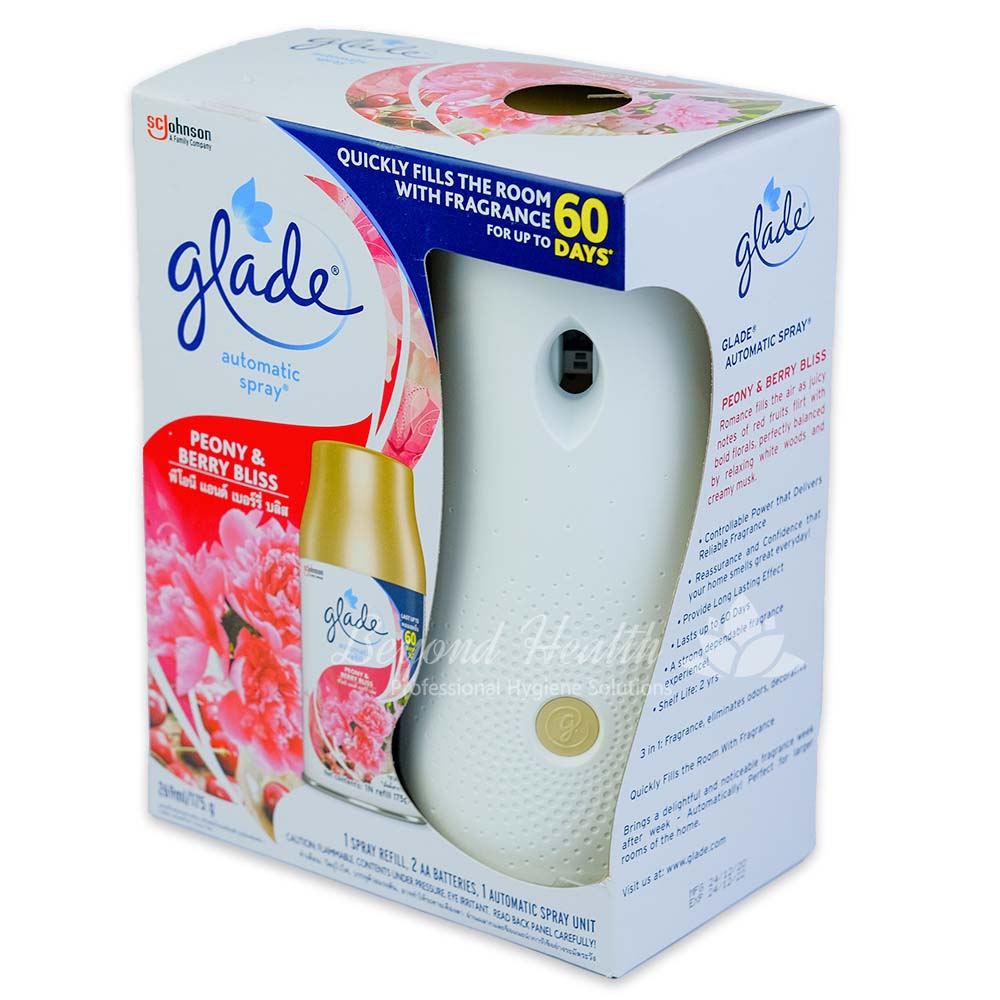 Glade Automatic Spray Quickly Fills the Room with Fragrance Peony and Berry Bliss 296ml/175g