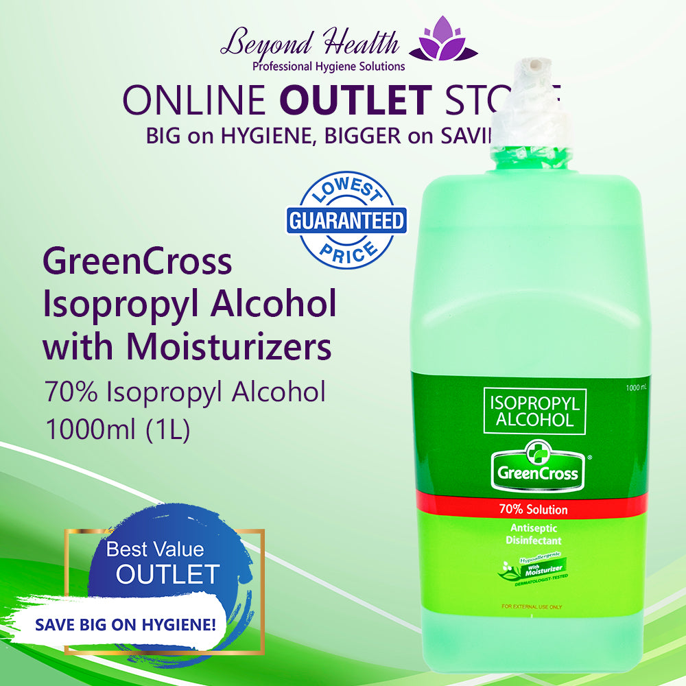 GreenCross 70% Isopropyl Alcohol with Moisturizers 1000ml (1 Liter)