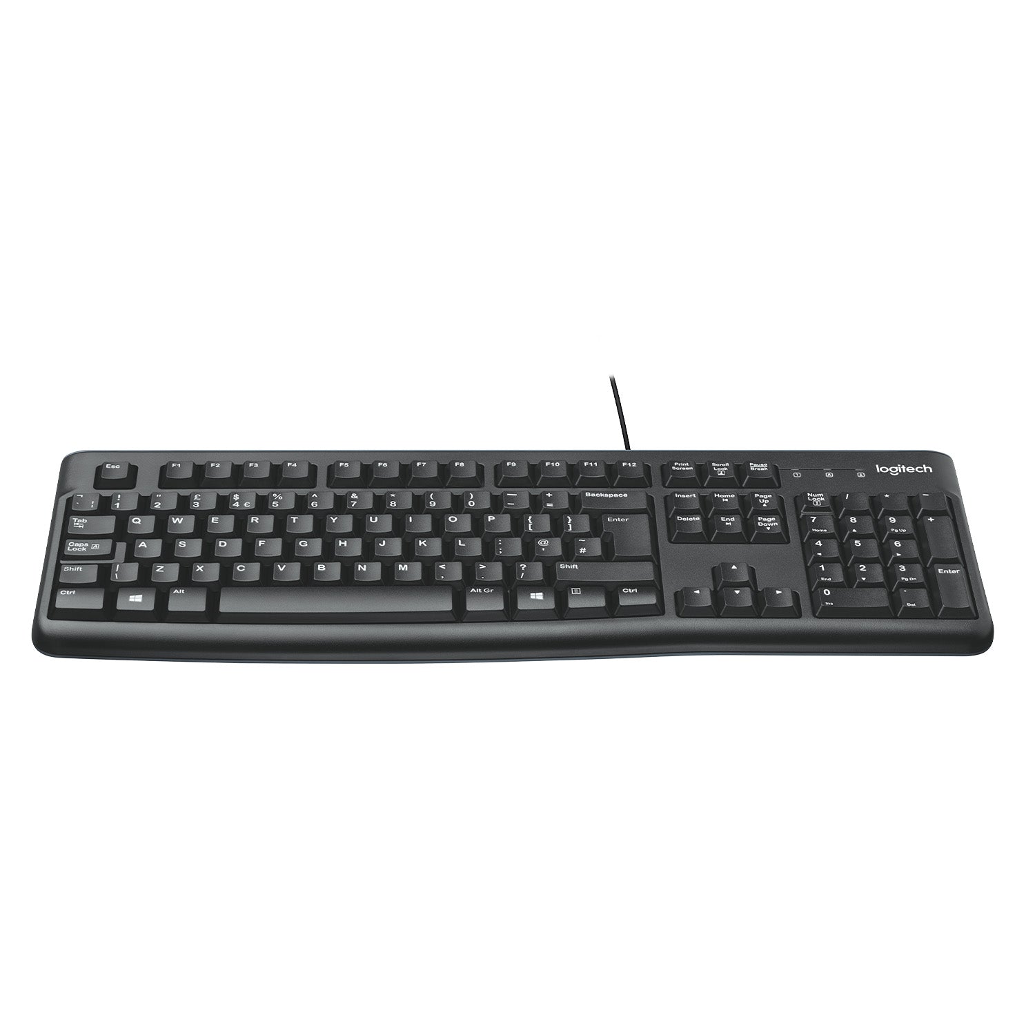 Logitech K120 Wired Keyboard for Windows, USB Full-Size, Spill Resistant, Curved Space Bar PC/Laptop  (Black)