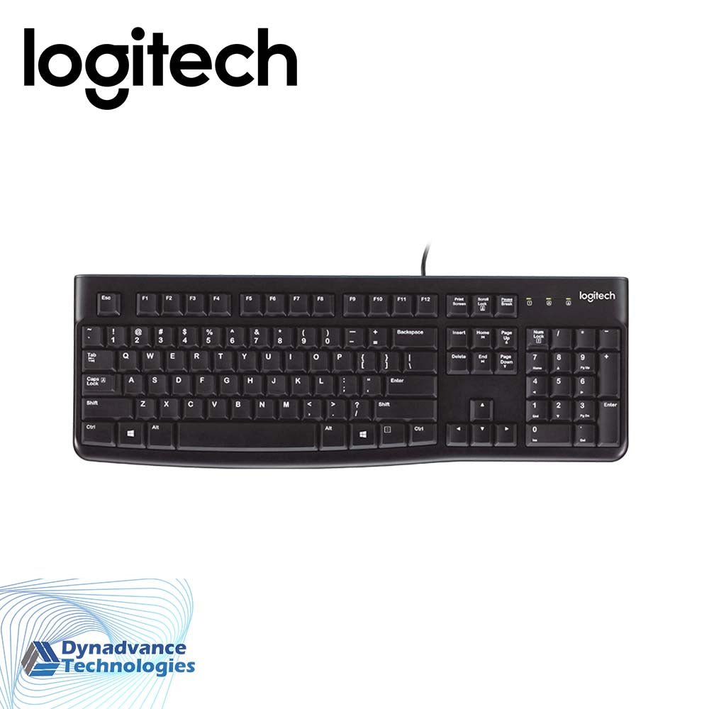 Logitech K120 Wired Keyboard for Windows, USB Full-Size, Spill Resistant, Curved Space Bar PC/Laptop  (Black)