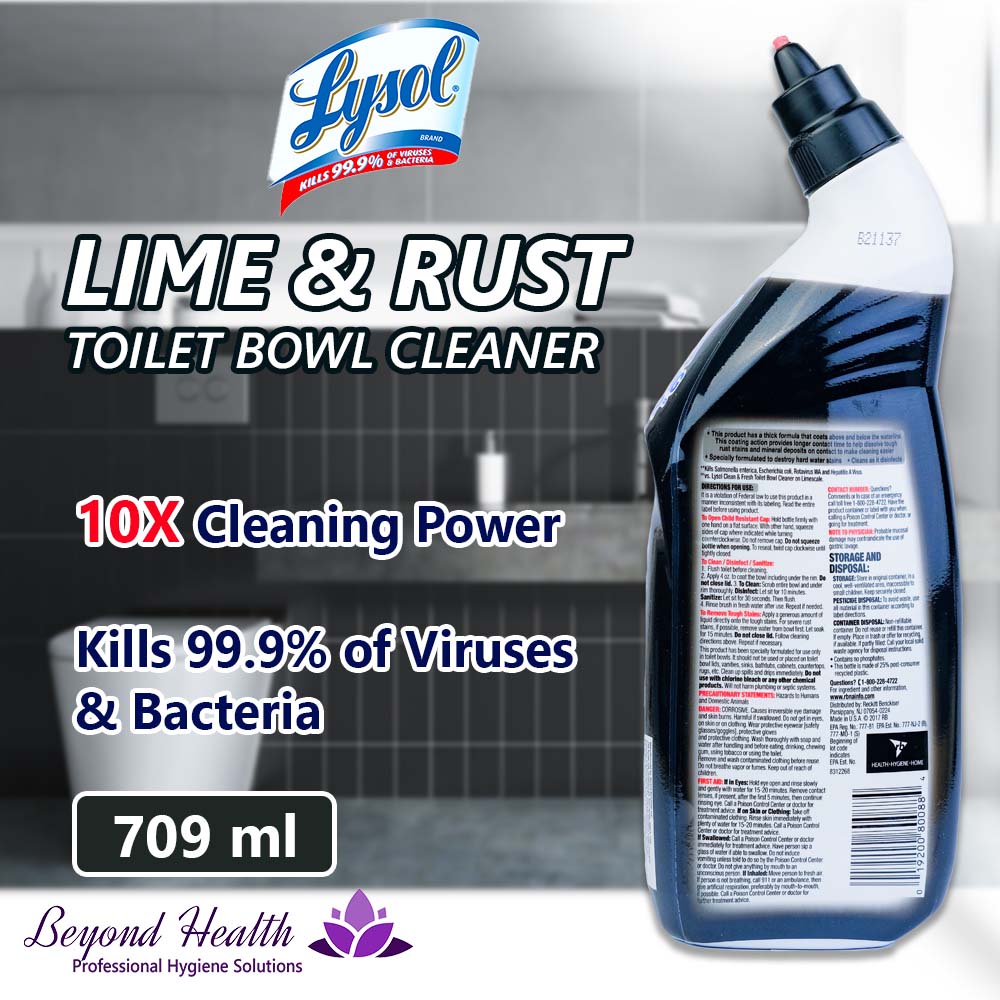 Lysol Toilet Bowl Cleaner with Lime & Rust Cleaner 709ml