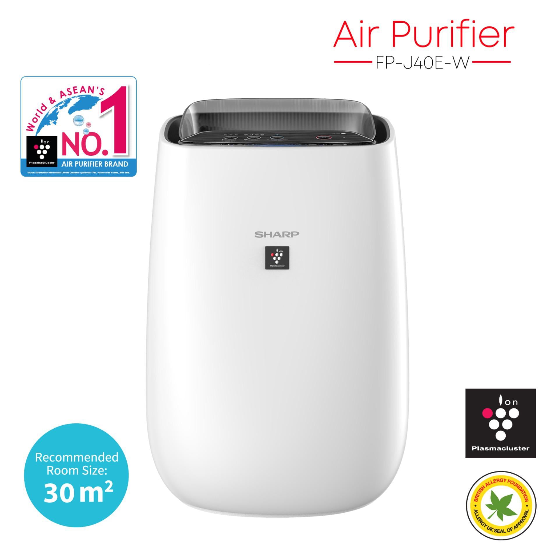 Sharp FP-J40E-W Air Plasmacluster Air Purifier