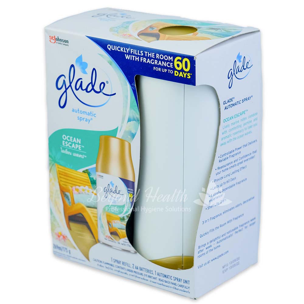 Glade Automatic Spray Quickly Fills the Room with Fragrance Ocean Escape 296ml/175g