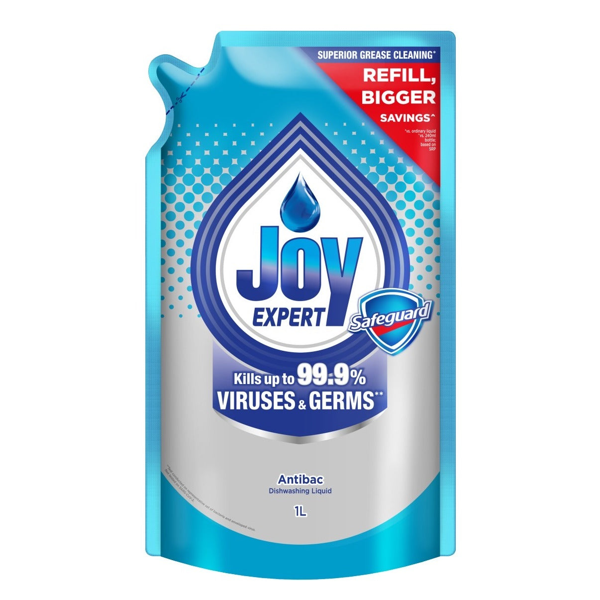 Joy Expert Antibac Safeguard Dishwashing Liquid 1L Refill (Dishwashing Liquid)