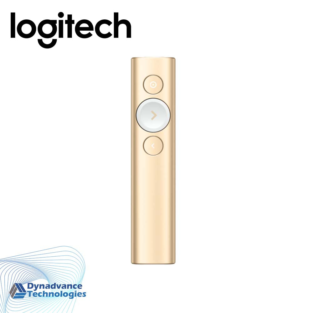 Logitech Spotlight Wireless Presentation Remote, 2.4 GHz and Bluetooth, USB-Receiver, Digital Laser Pointer, 30-Meter Operating Range, Dual Connectivity, Timer, PC/Mac/Android/iOS