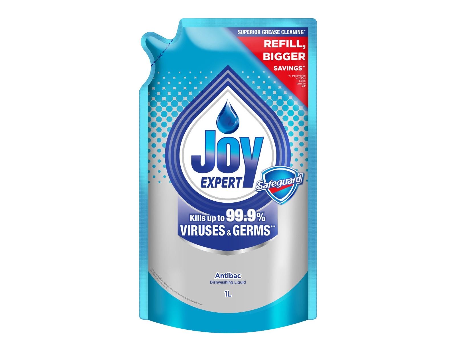 Joy Expert Antibac Safeguard Dishwashing Liquid 1L Refill (Dishwashing Liquid)