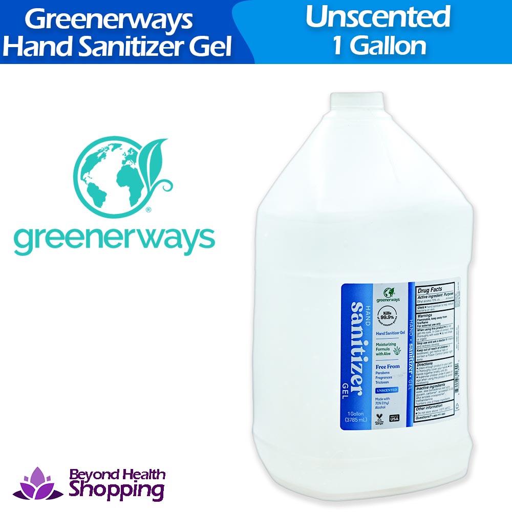 Greenerways Unscented Hand Sanitizer Gel 1 Gallon