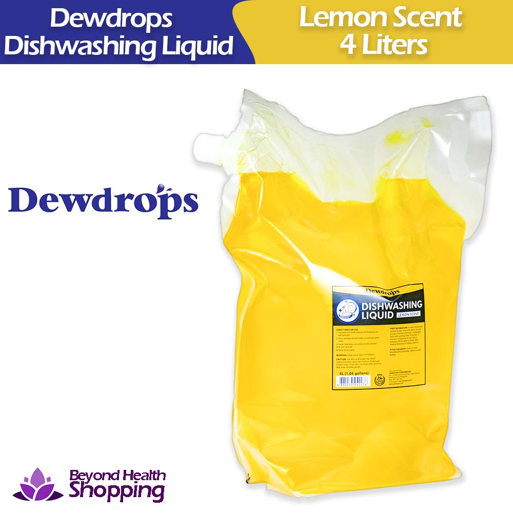 Dewdrops Dishwashing Liquid Lemon Scent 4L