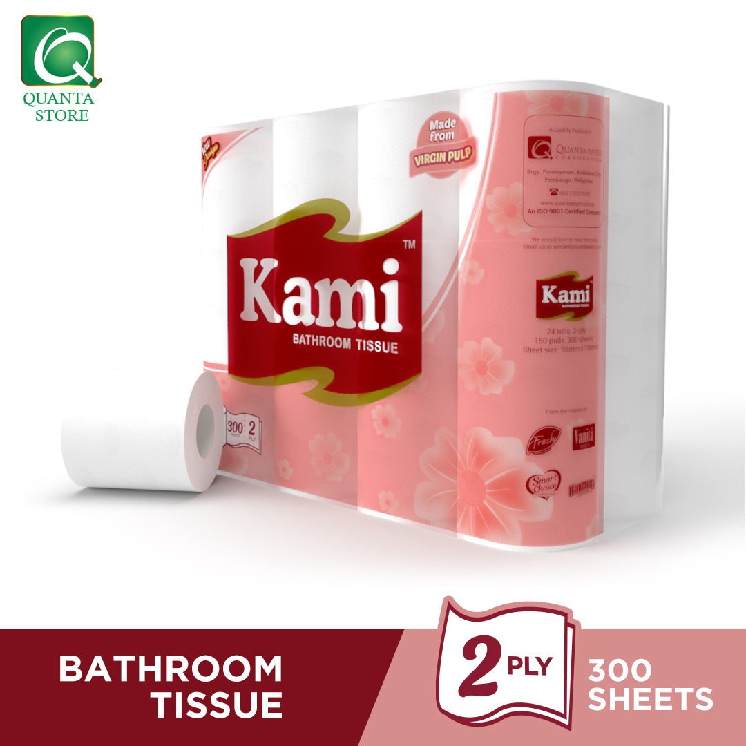 Kami Bathroom Tissue Roll 2Ply 150Pulls 300Sheets 24s