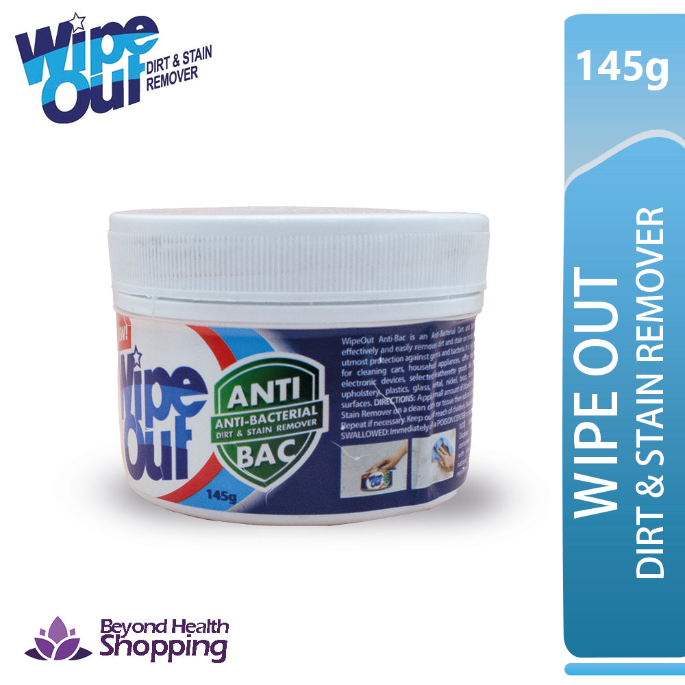 New Wipeout Wipe out Dirt and Stain Remover Anti Bacteria Antibac 145 grams