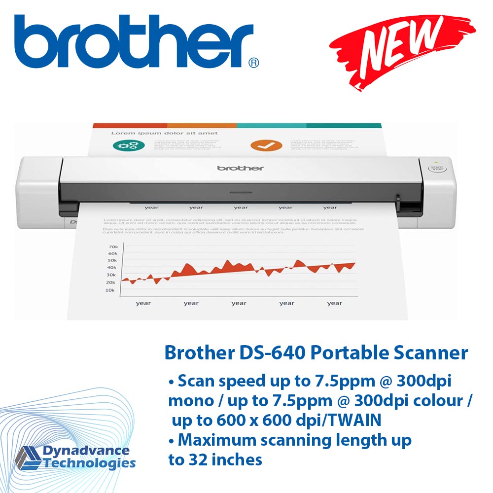 Brother DS-640 Compact Mobile Document Scanner, (Model: DS640) New