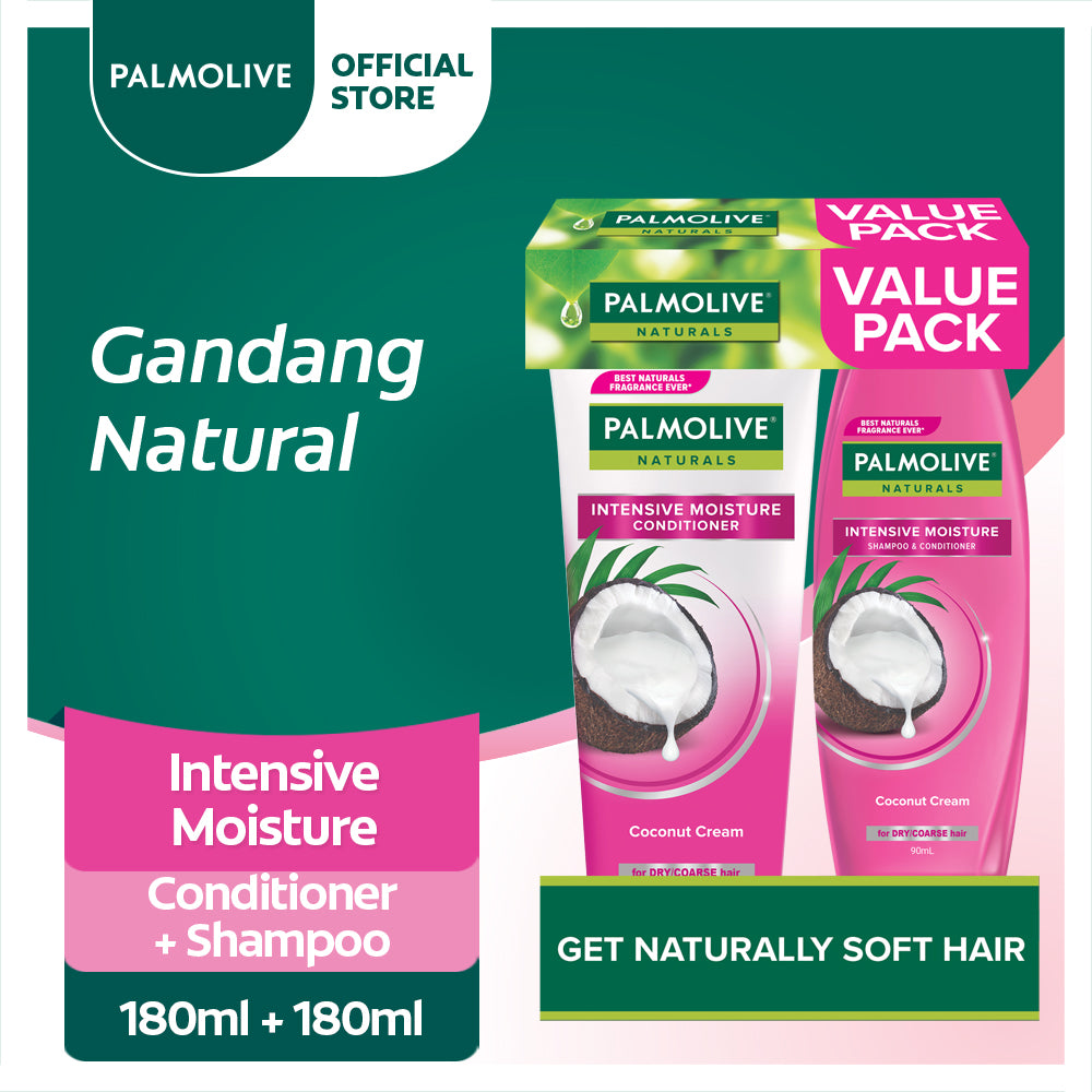 Palmolive Naturals Intensive Moisture Conditioner and Shampoo 180mL Promo Pack