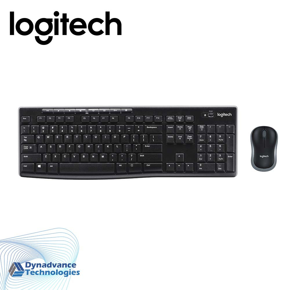 Logitech MK270R Wireless Keyboard and Mouse Combo for Windows, 2.4 GHz Wireless, Compact Wireless Mouse, 8 Multimedia & Shortcut Keys, 2-Year Battery Life, PC/Laptop - Black- Black