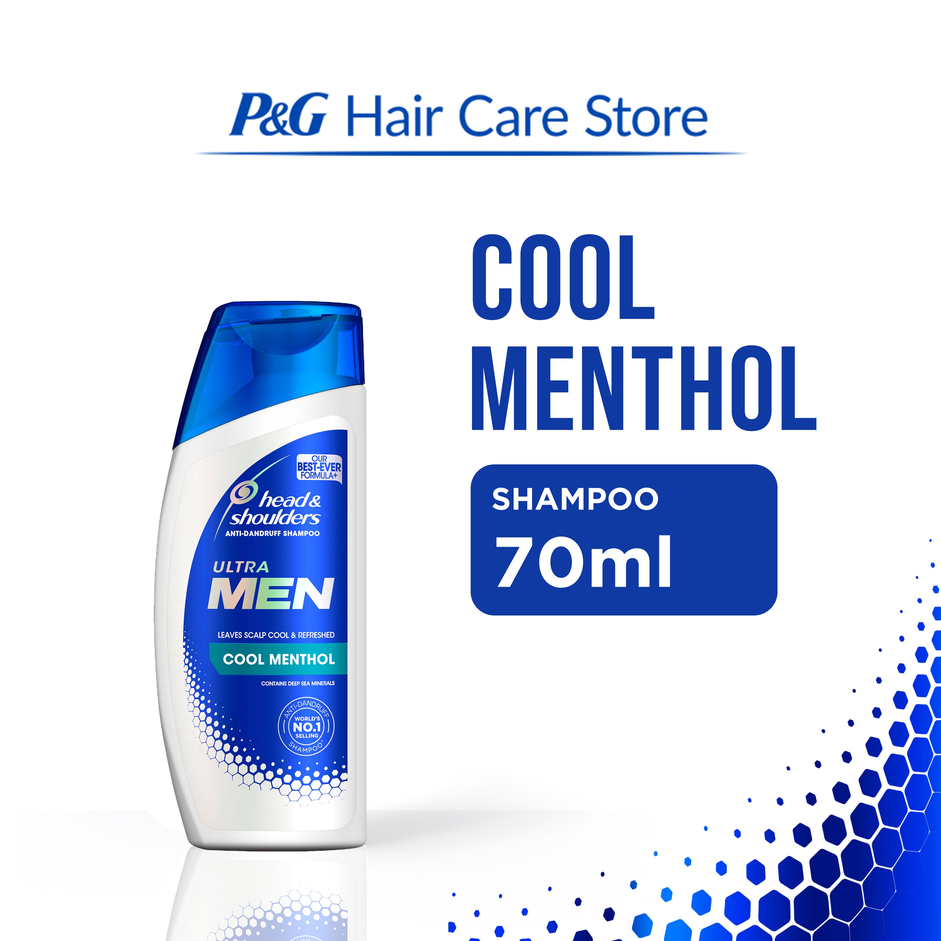 Head & Shoulders Cool Menthol Shampoo for Men 70ml [Anti-Dandruff]