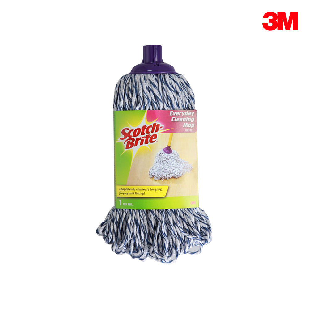 3M Scotch Brite, Round Cotton Mop Refill, Cotton and polyester with looped