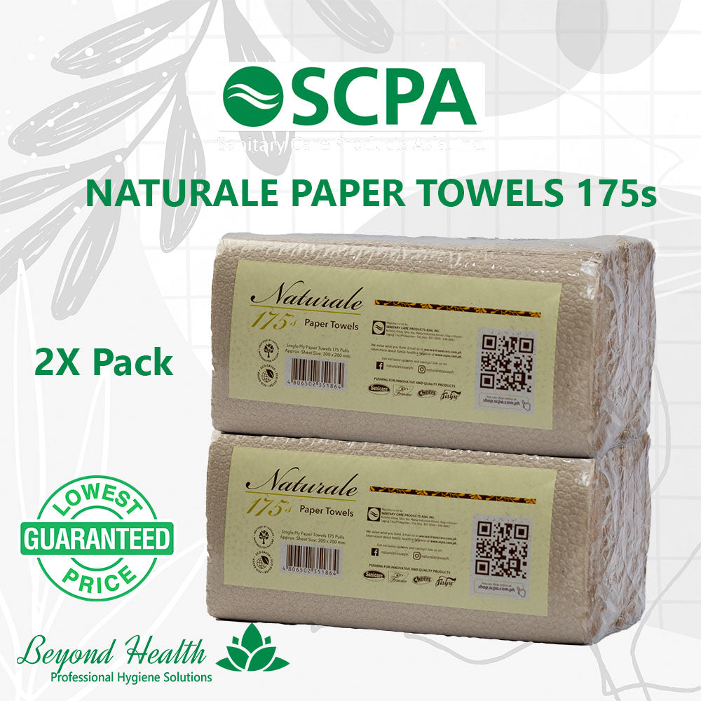 2X Pack Naturale Interfolded Paper Towels 175 sheets High Quality Brown Folded Paper Towel L C Paper Towel