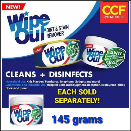 Wipeout Wipe out Dirt and Stain Remover Anti Bacteria Antibac 145 grams