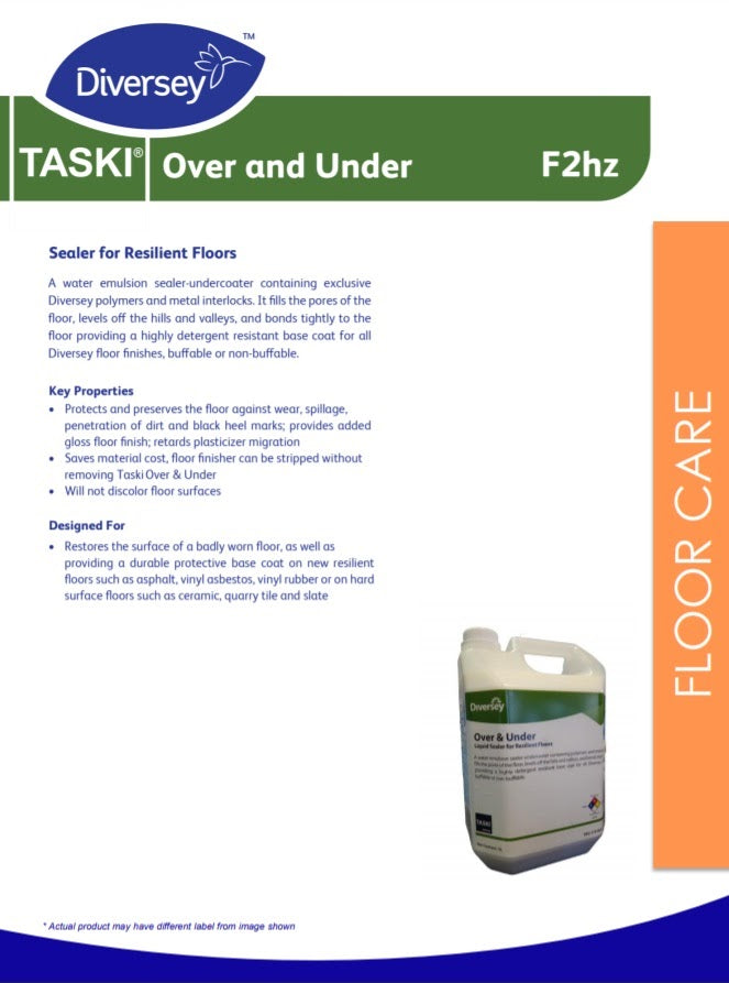 Diversey™ TASKI® Over & Under  (5L) F2hz  Sealer For Resilient Floors  For Professional Use