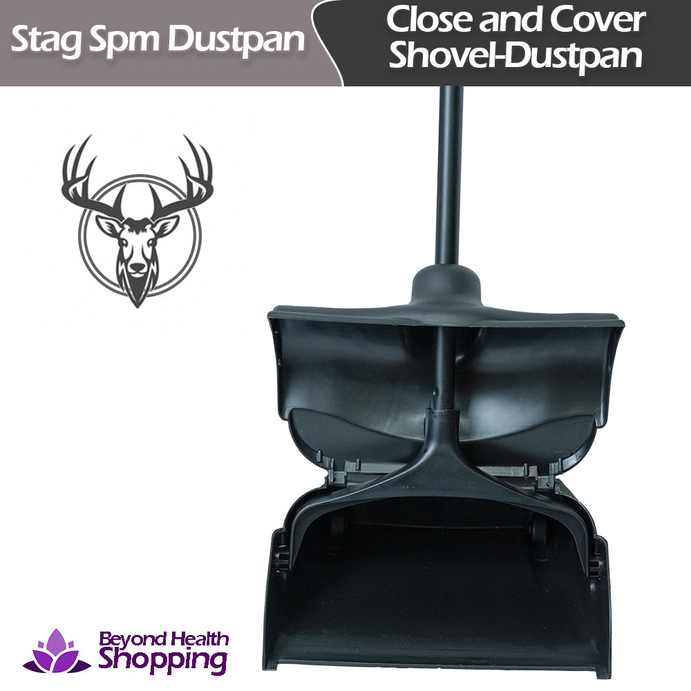 STAG SPM  Dustpan Close and Cover Shovel-Dustpan -Black