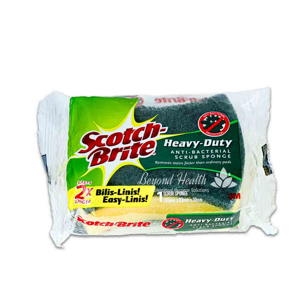 Scotch Brite Heavy-Duty Scrub Sponge (1xScrub Sponge)