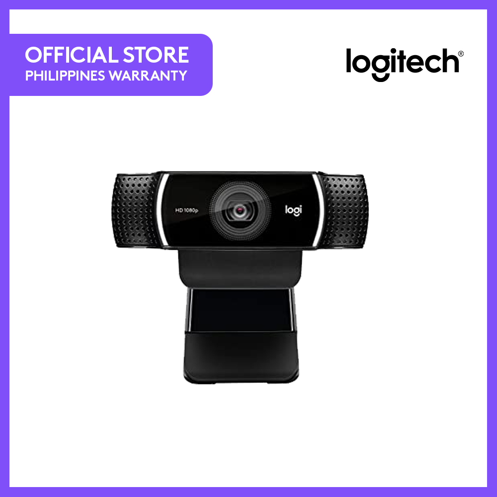 Logitech C922 Pro Stream Webcam, HD 1080p/30fps or HD 720p/60fps Hyperfast Streaming, Stereo Audio, HD light correction, Autofocus, For YouTube, Twitch, XSplit, PC/Mac/Laptop/Macbook/Tablet - Black