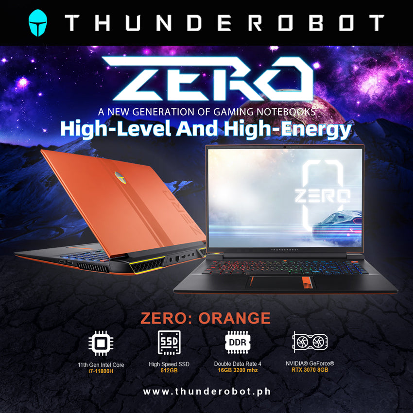 ThundeRobot Zero Orange - (i7-11800H / 16GB (8G*2) / 512G SSD / RTX3070 8G)