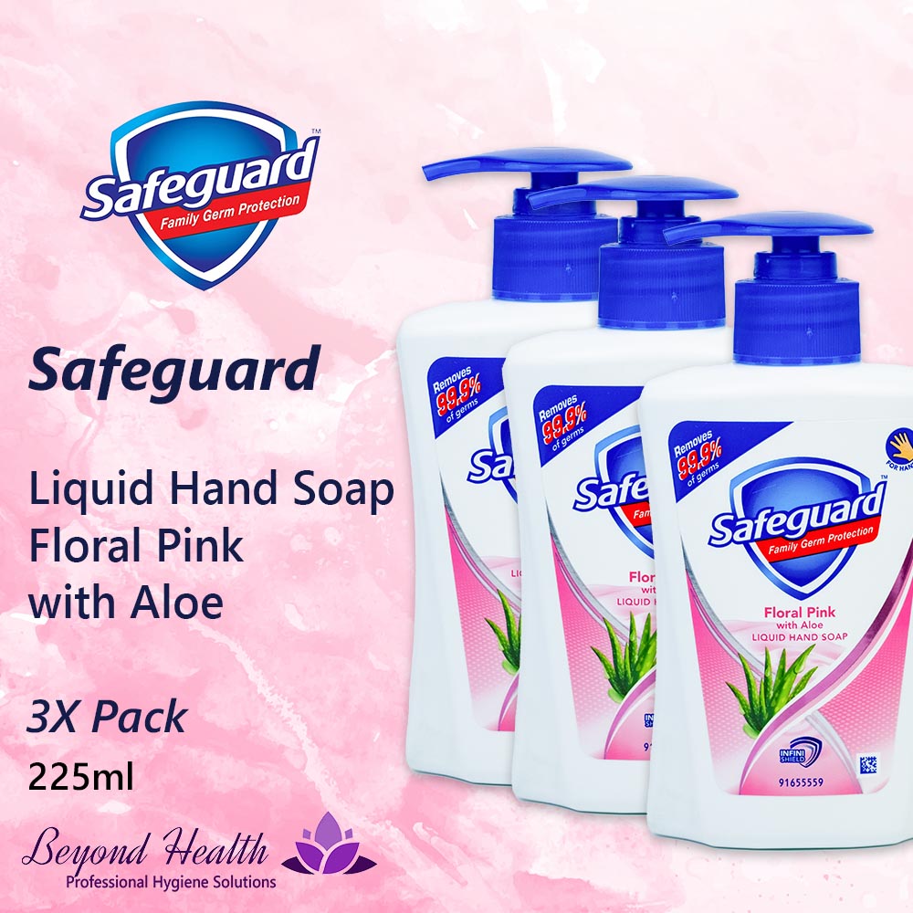 Safeguard Floral Pink with Aloe Liquid Hand Wash 225ml X 3Packs