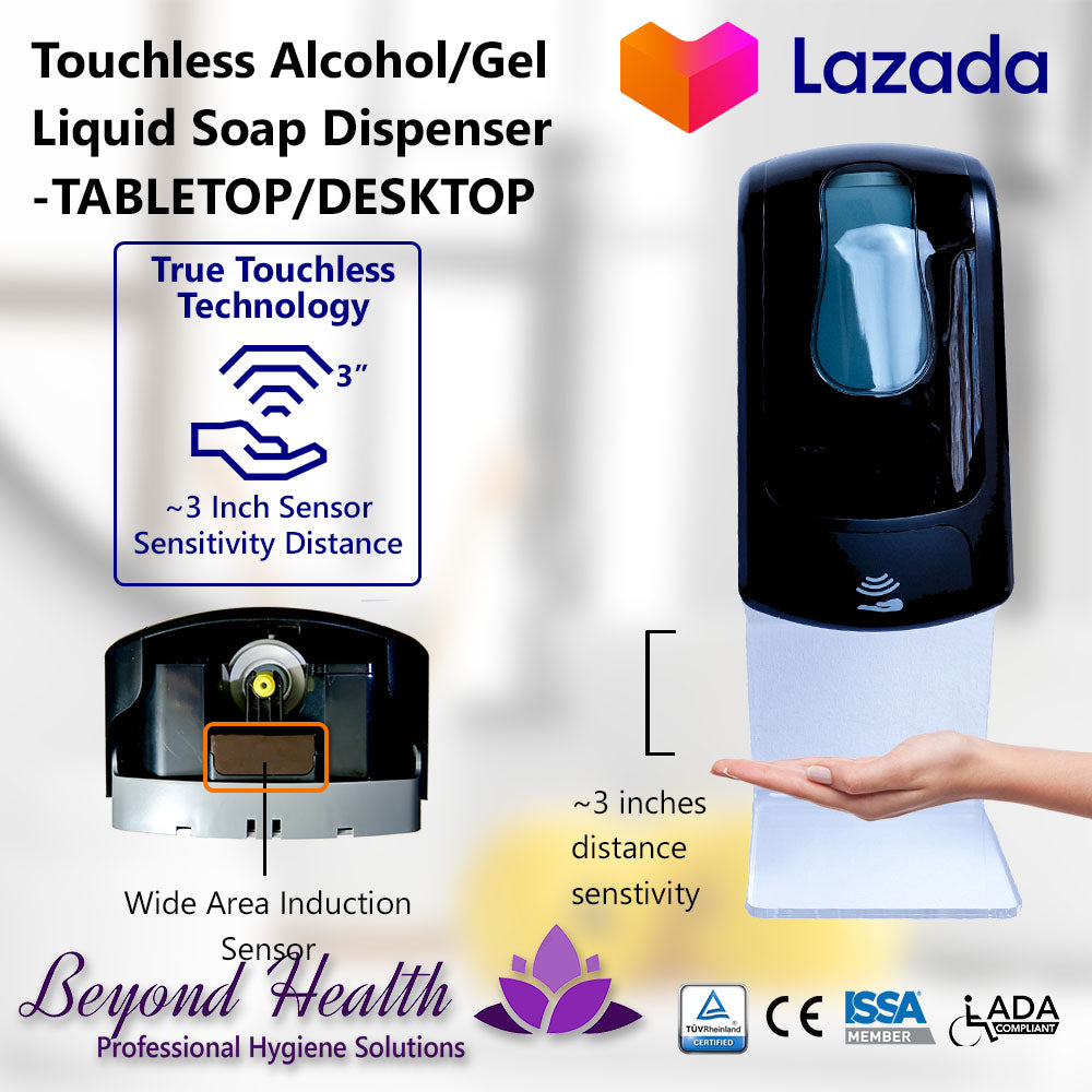 Touchless Alcohol Dispenser Jet Black