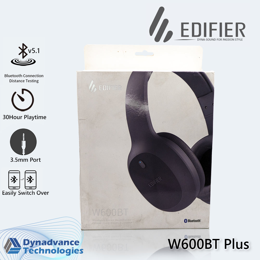 Edifier W600BT Bluetooth Stereo Headphones Soft over-ear pads for all-day comfort