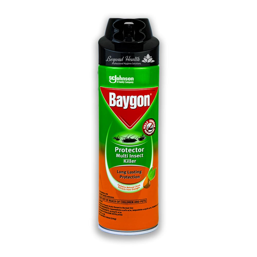 Baygon Protector Multi Insect Killer 500ml (330g) Natural Citrus and Extract from Orange
