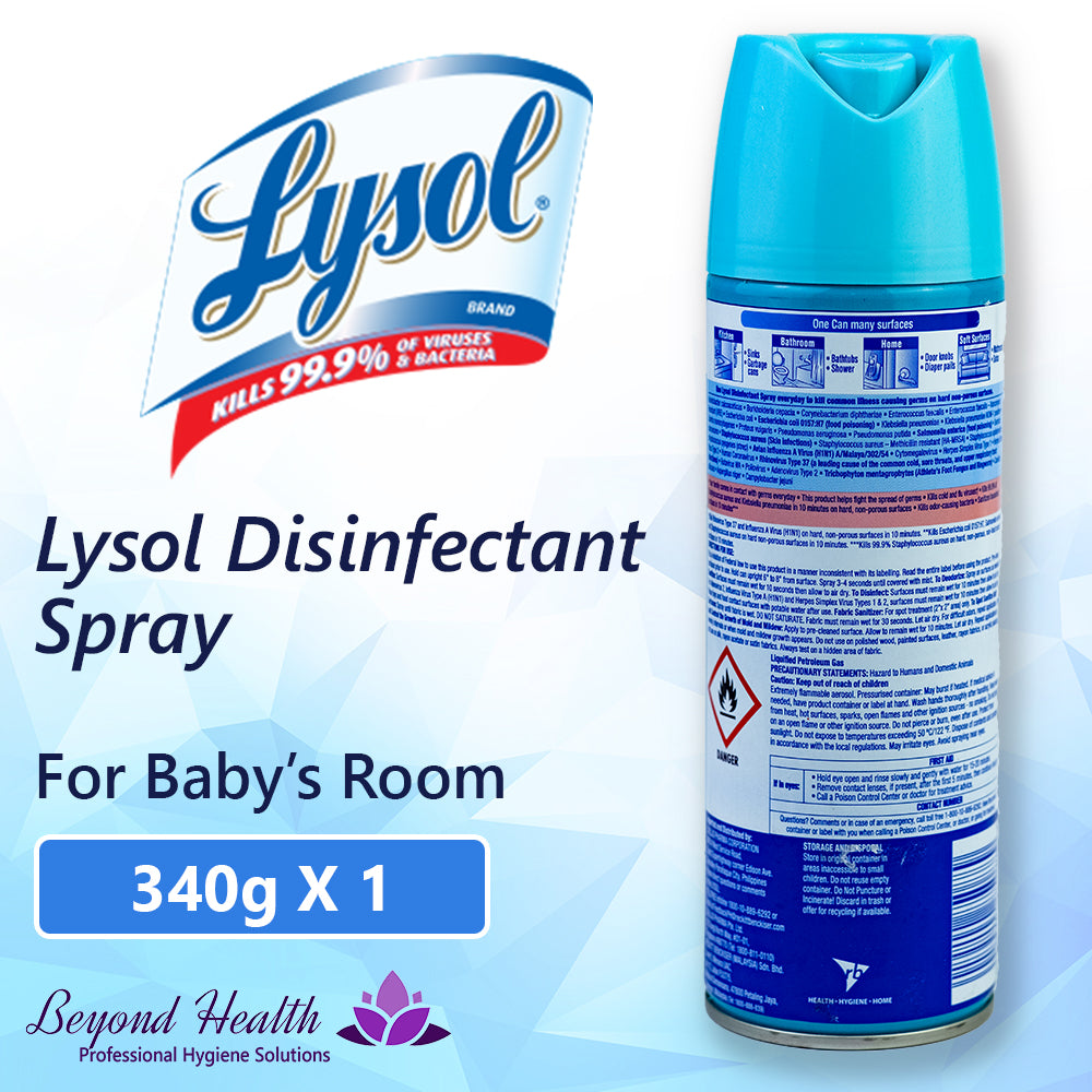 LYSOL Disinfectant Spray for Babys Room[Eliminates Odors] kills 99.9% of Viruses & Bacteria 340g