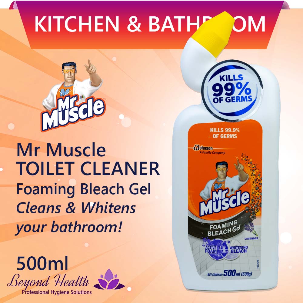 Mr. Muscle® Toilet Cleaner Foaming Bleach Gel Multipurpose Toilet Cleaner 500ml