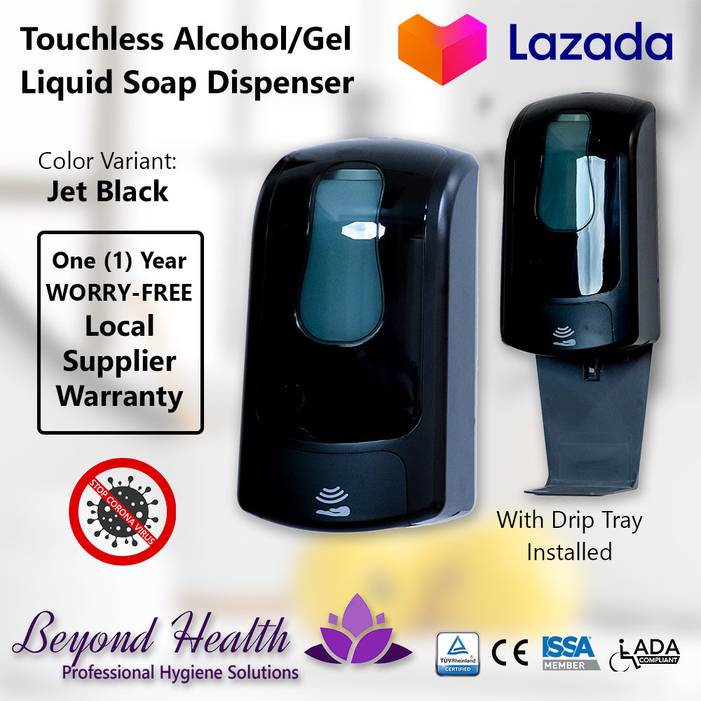 Beyond Health 1000ml Touchless Wall Mounted Alcohol, Sanitizer Gel, Liquid Soap Dispenser