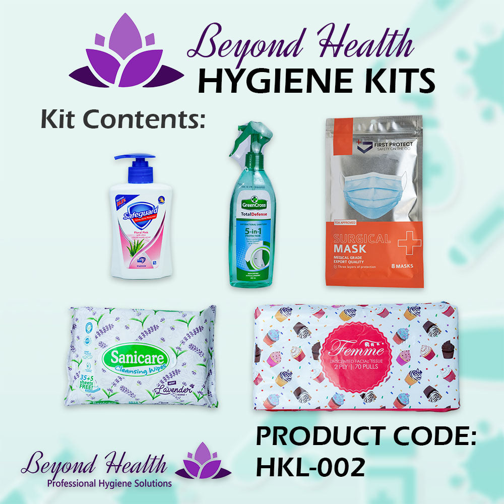 HKL-002 Personal Hygiene Kit Beyond Health 5pcs Disinfection Kit LARGE BAG