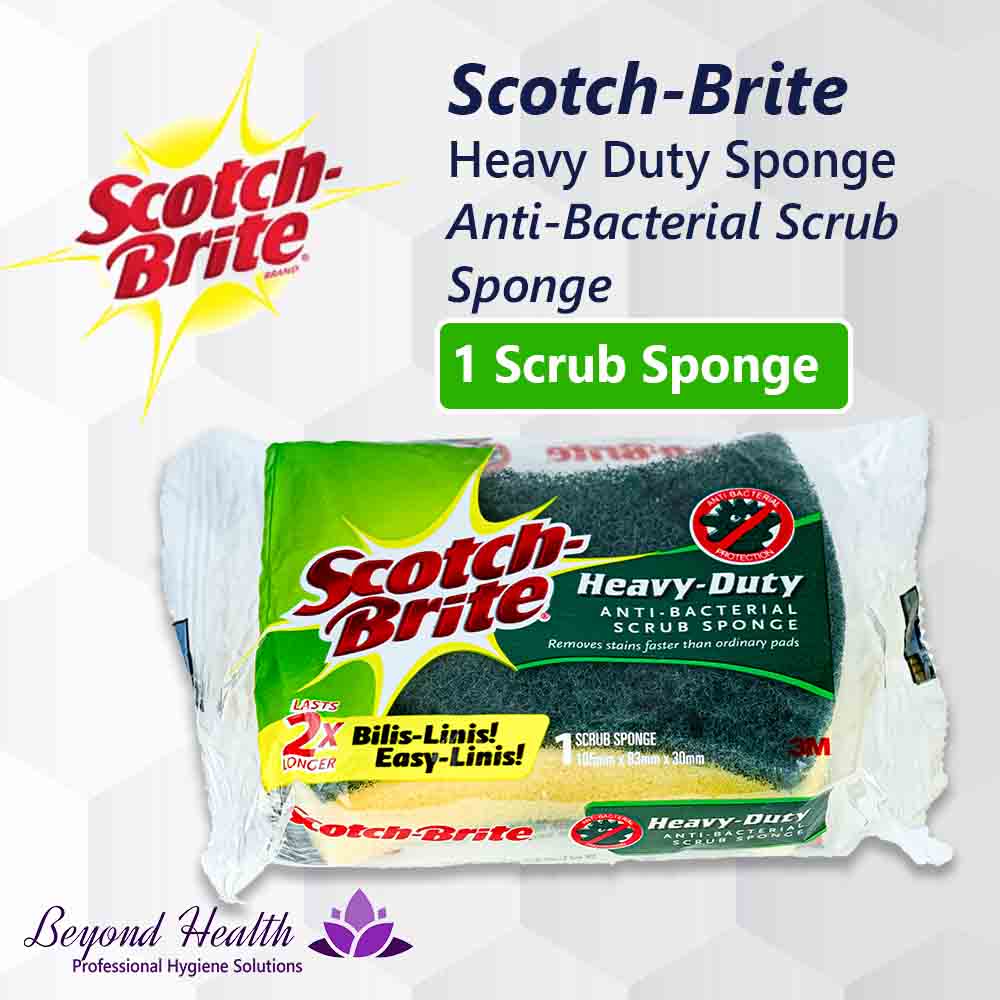 Scotch Brite Heavy-Duty Scrub Sponge (1xScrub Sponge)