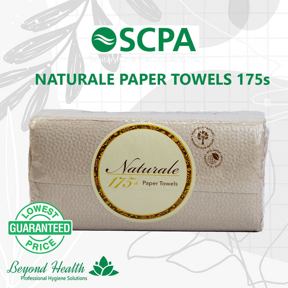 2X Pack Naturale Interfolded Paper Towels 175 sheets High Quality Brown Folded Paper Towel L C Paper Towel