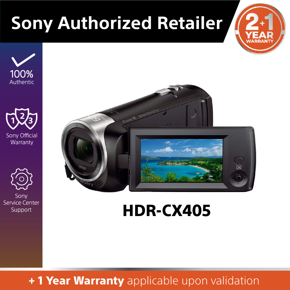 Sony HDR-CX405/ CX405 Handycam® with Exmor R™ CMOS sensor