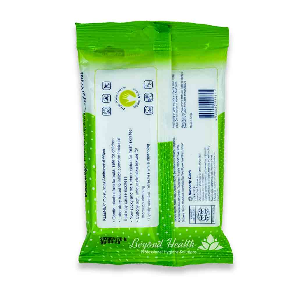 Kleenex Moisturizing Antibacterial Wipes with Shea Butter & Aloe 10sheet/Pack