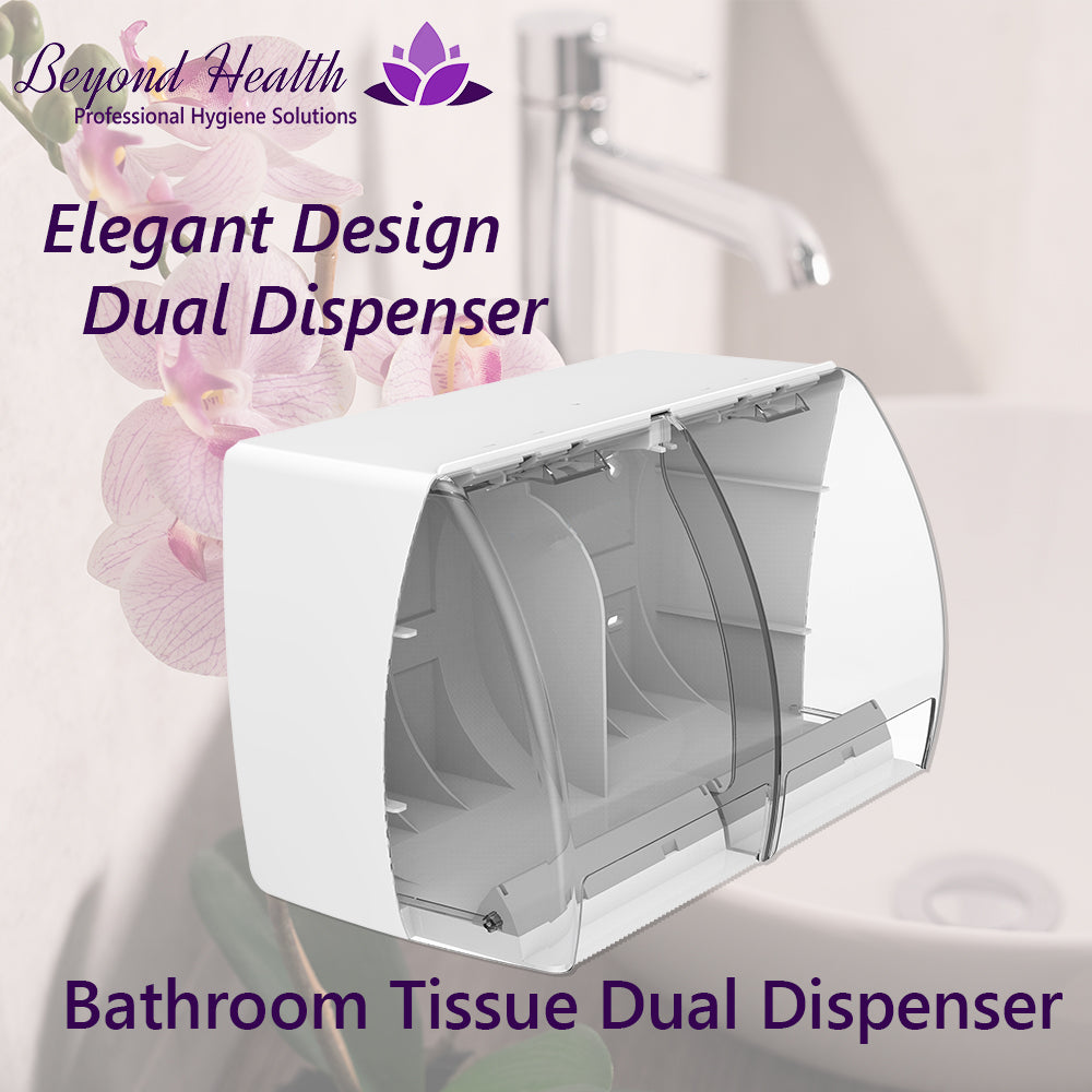 Bathroom Tissue Holder Dual Roll Full Cover