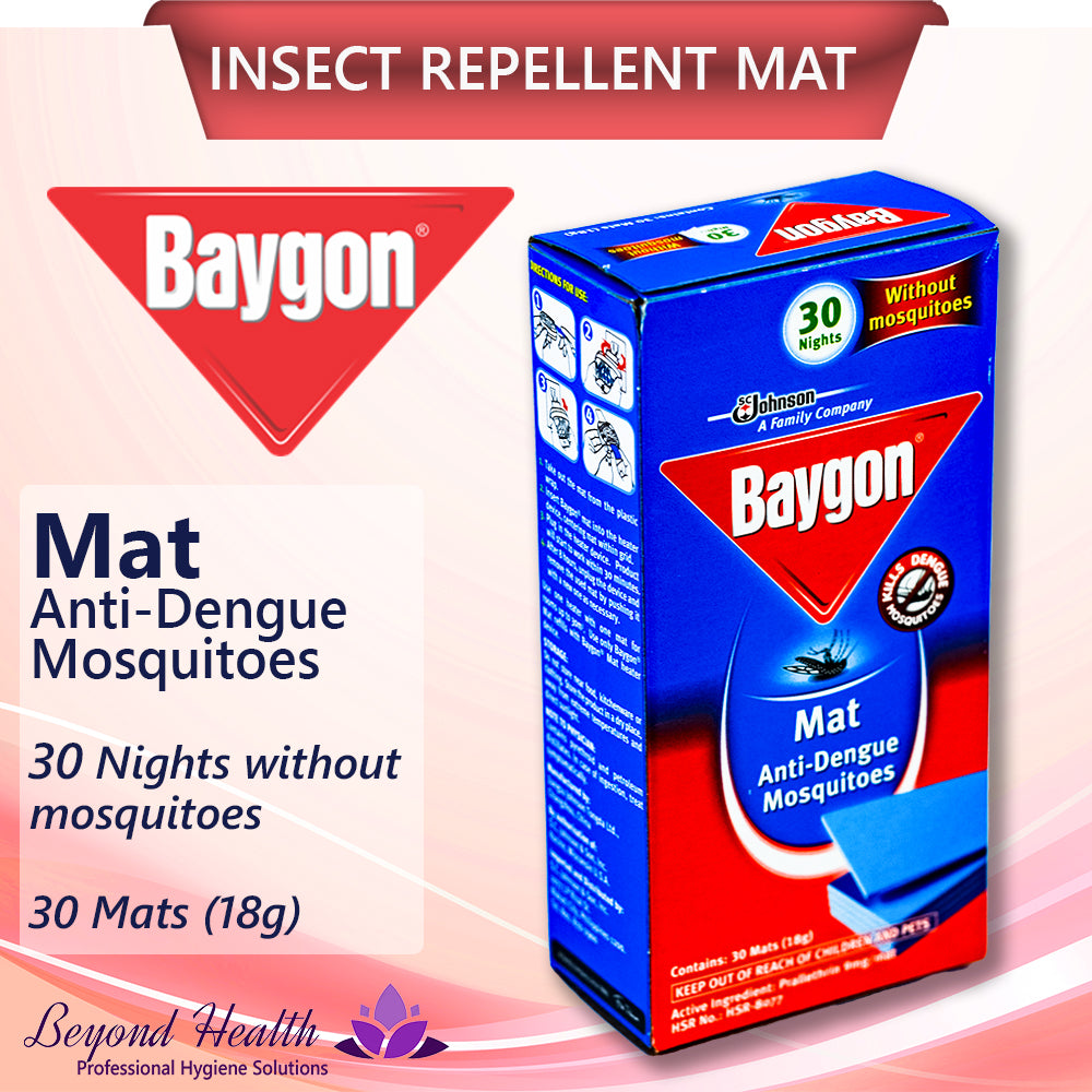 Baygon Mat Anti-Dengue Mosquitoes  (30Mat[18g])30Nights Without Mosquitoes